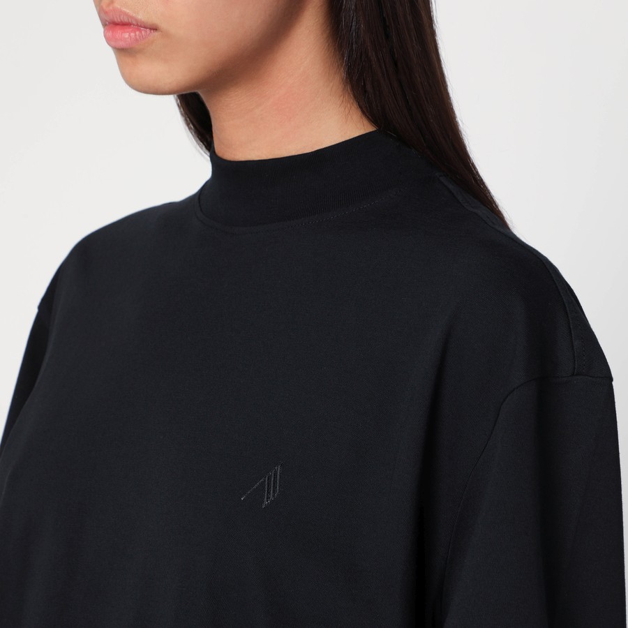 Tシャツ・カットソー THE ATTICO Woman T-Shirt Black 251WCT00173JJJ025AA 237 The Attico Black cotton T-shirt | TheDoubleF