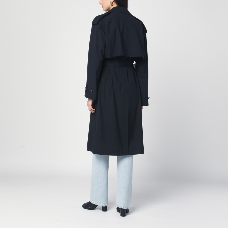 Bottega Veneta Light blue wool trench coat | TheDoubleF