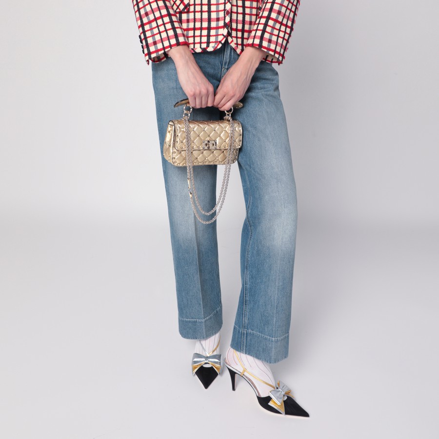 【Valentino】SMALL ROCKSTUD SPIKE BAG◆5W0B0123NAP Small Nappa Rockstud Spike Bag for Woman in Black | Valentino US