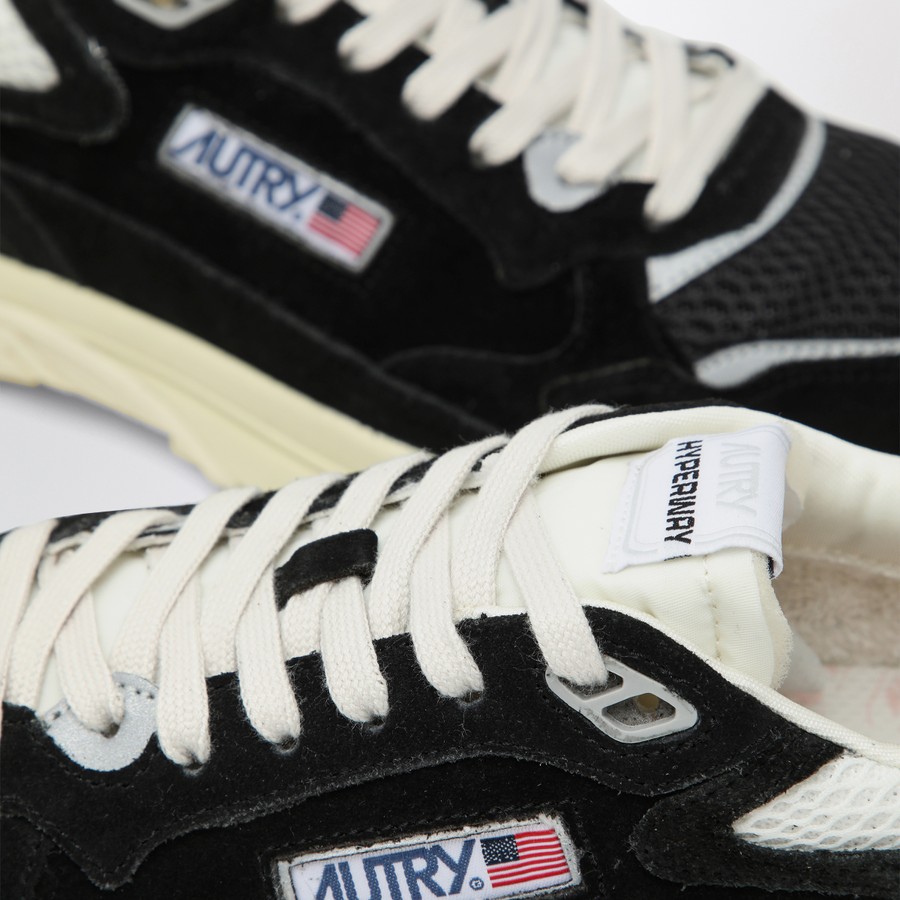 スニーカー Autry Hyperway Sneakers In Black Mesh And Velvet Autry Sneakers Hyperway In Mesh E Suede Malachite E Argento