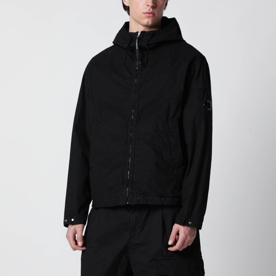 C.P. Company ナイロンジップジャケット黒　L C.P. Company Black cotton zip-up jacket | TheDoubleF