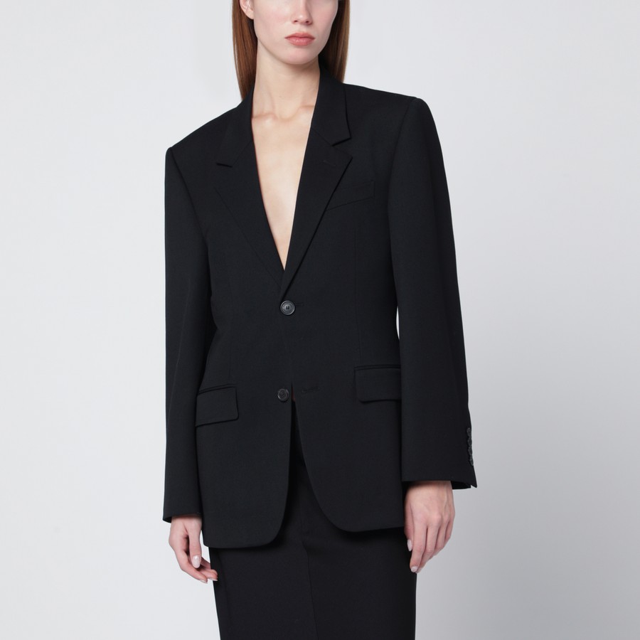 Balenciaga Single-breasted black wool jacket | TheDoubleF