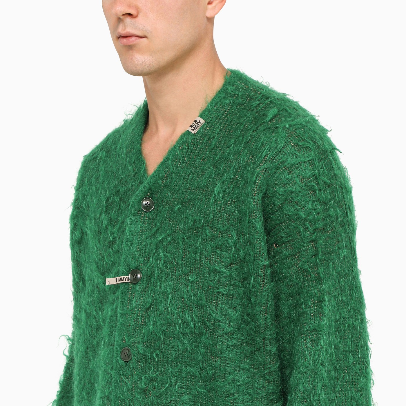 Maison MIHARA YASUHIRO Green mohair cardigan TheDoubleF
