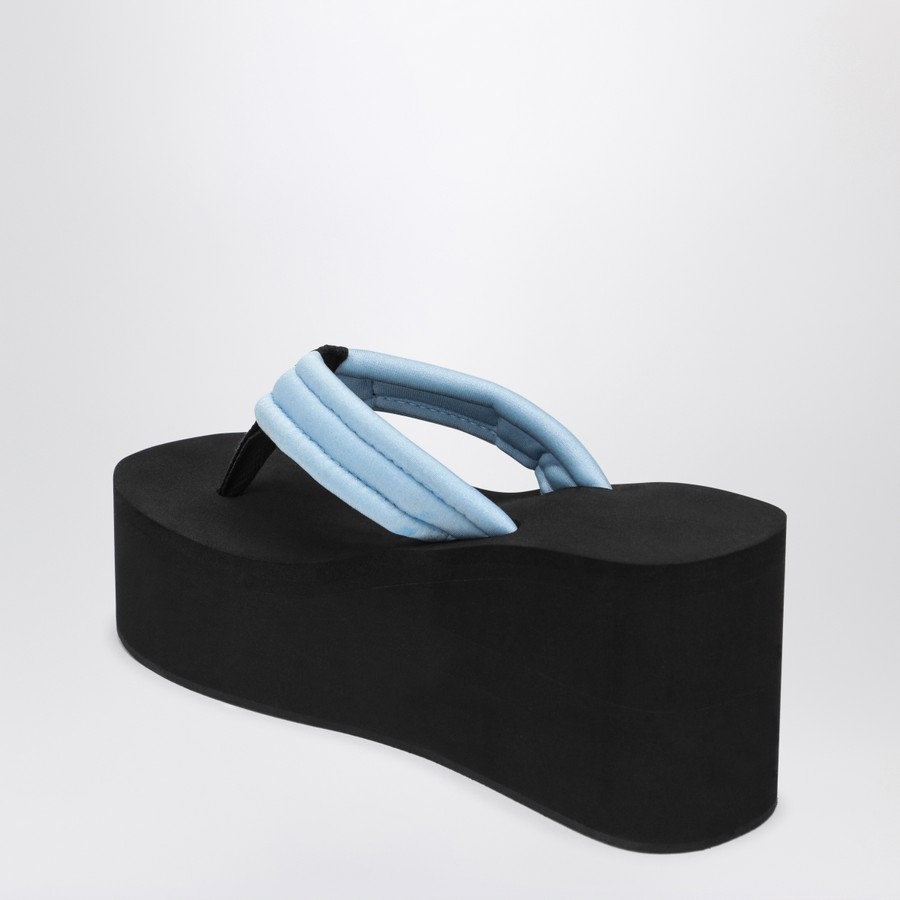 サンダル・ミュール Coperni Black Light Blue Wedge Sandal With Logo Coperni Black/light blue wedge sandal with logo | TheDoubleF