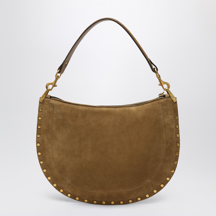 ISABEL MARANT Borsa Oskan Soft Zipped in suede color taupe