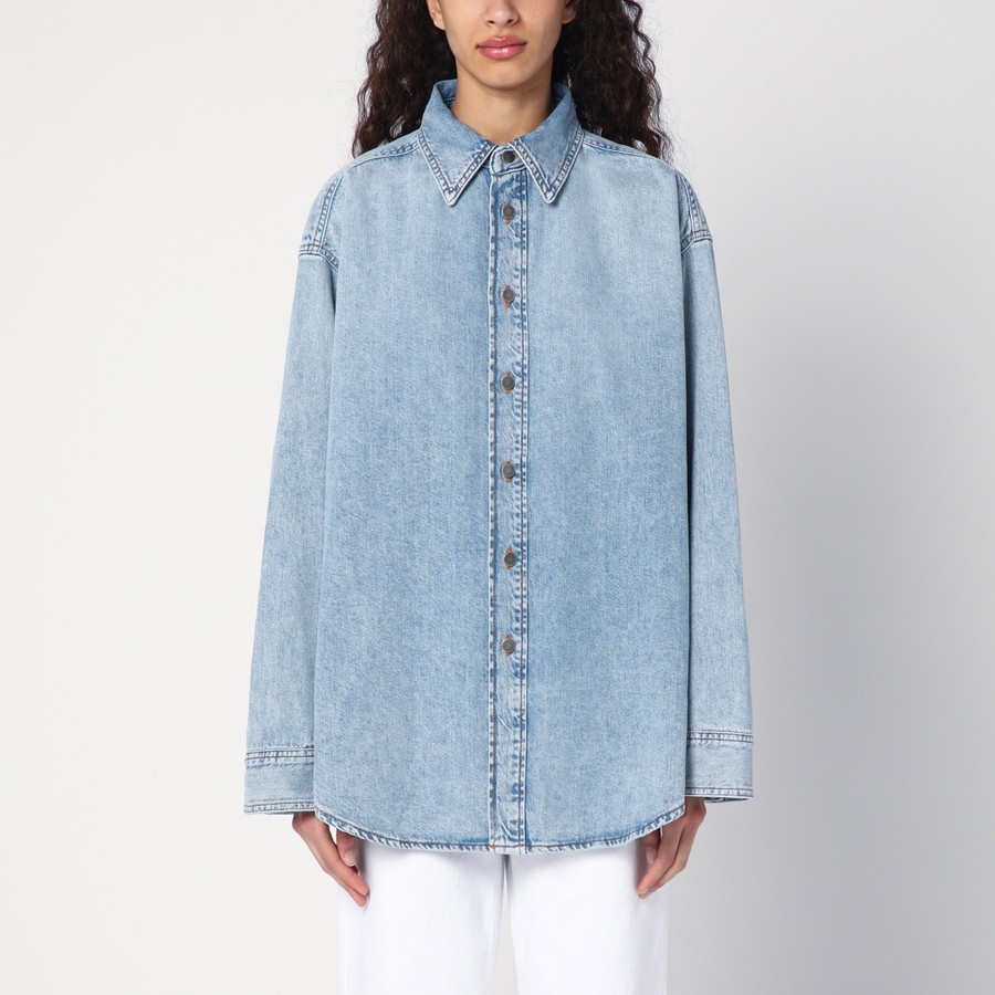 Tシャツ・カットソー HAIKURE SS25 NEW OFELIA DENIM SHIRT (HEW06080DF161 L0877) HAIKURE Oversized Ofelia blue denim shirt | TheDoubleF