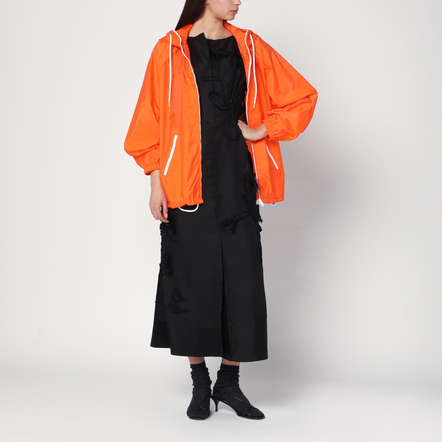 Prada Orange raincoat in lightweight Re-Nylon | TheDoubleF
