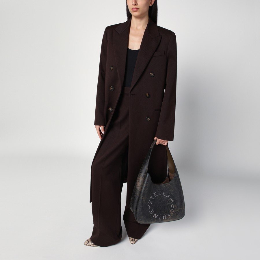 ショルダーバッグ・ポシェット STELLA MCCARTNEY LARGE HOBO BAG WITH AGED EFFECT AND LOGO Stella McCartney Large Hobo bag with aged effect and logo