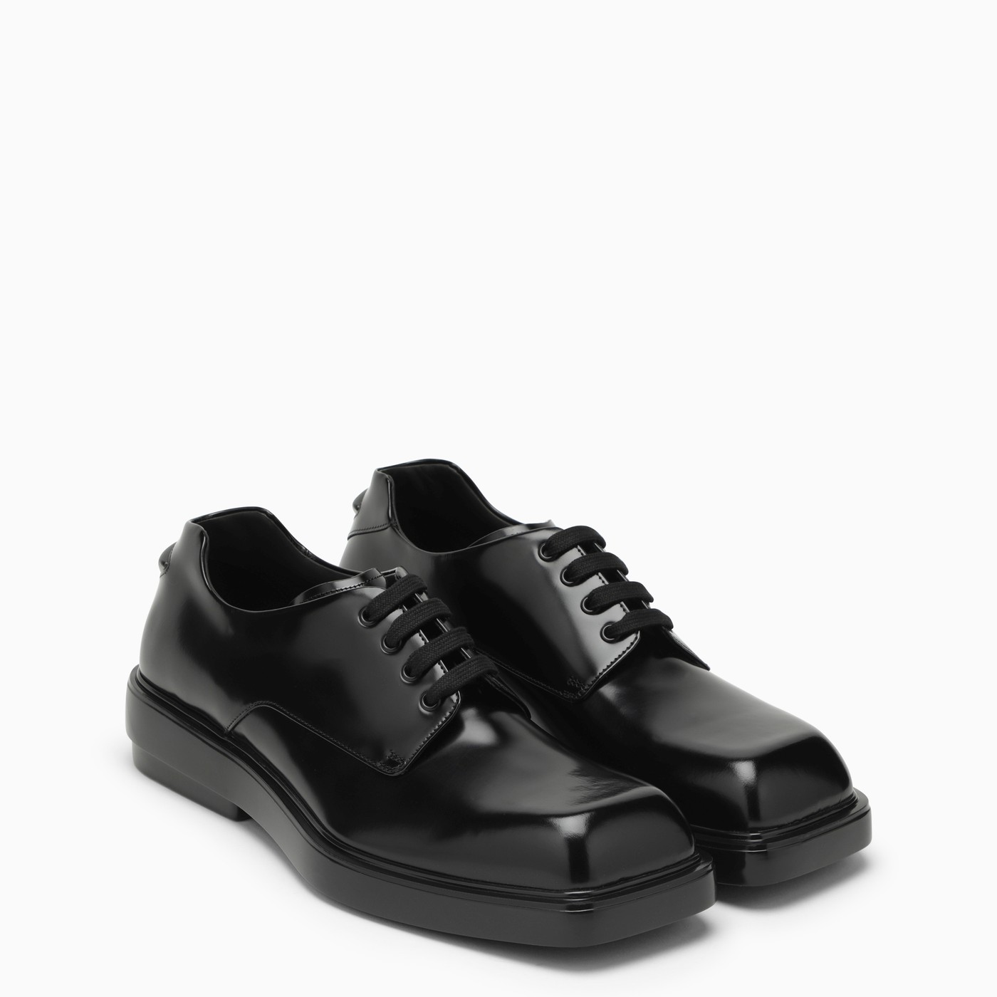 Prada Black leather lace-up | TheDoubleF