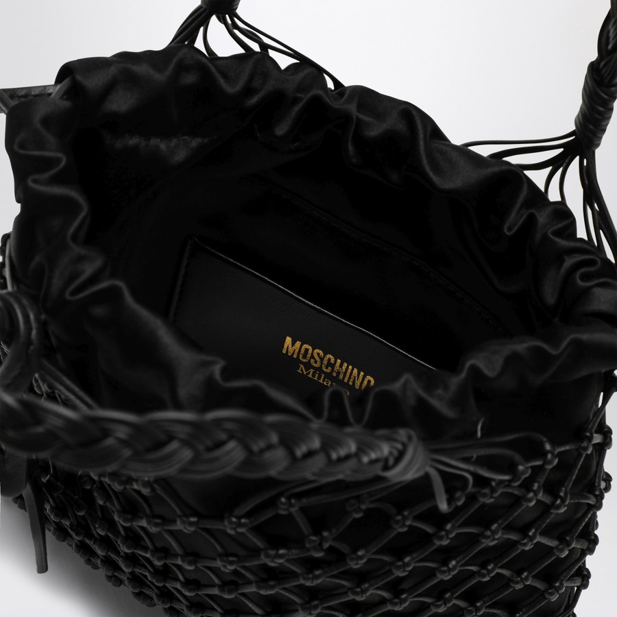 Moschino Basket Net black nappa bag