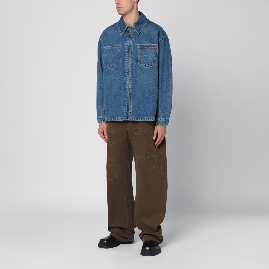 Martine Rose Reversible denim zip jacket | TheDoubleF