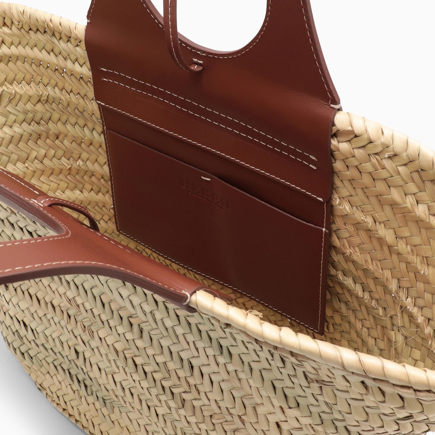 HEREU Cream straw bag TheDoubleF