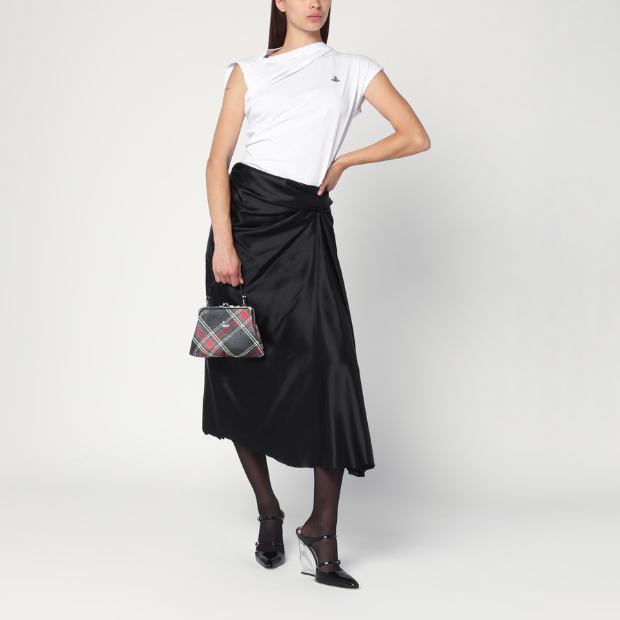 ハンドバッグ Vivienne Westwood Black Granny Bag With Tartan Pattern Vivienne Westwood Black Granny bag with tartan pattern