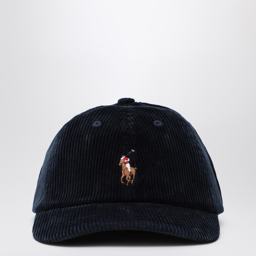 Polo Ralph Lauren Cappello da baseball blu navy in velluto a