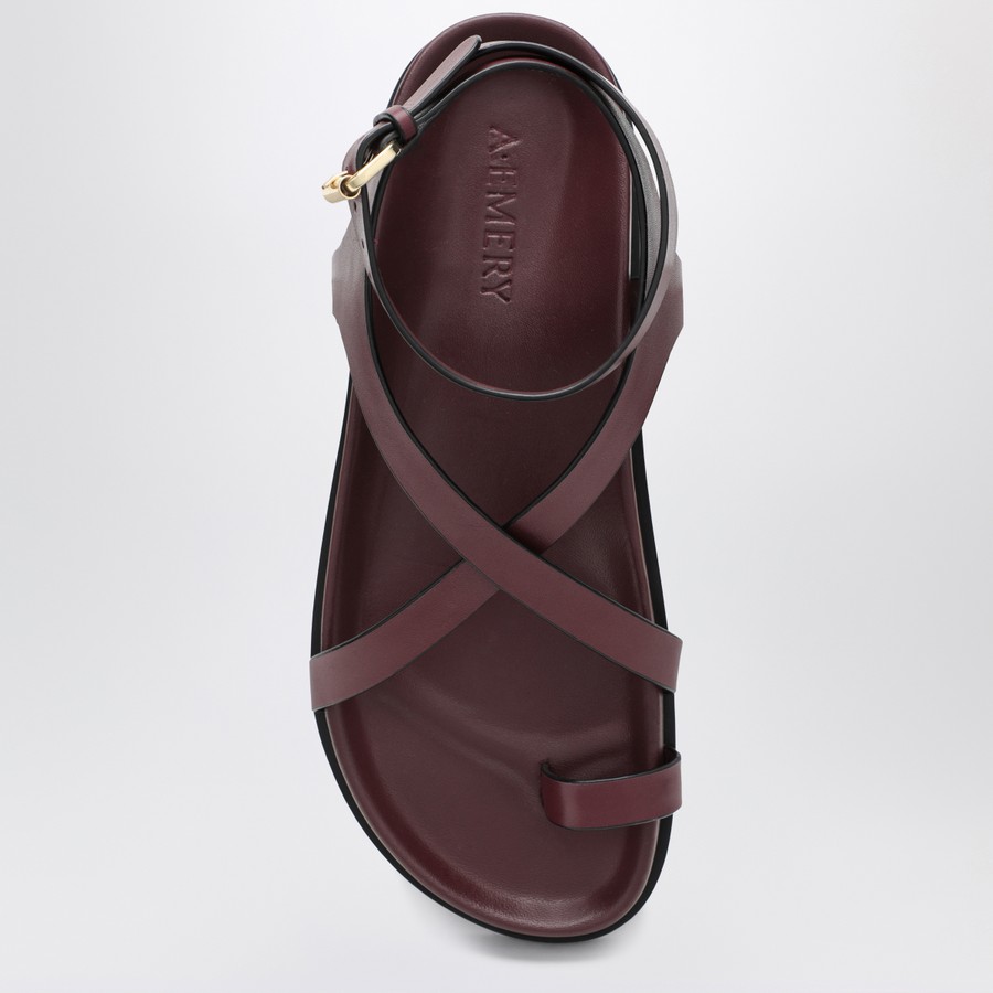シューズ・サンダルその他 A.EMERY The Jalen Slim Sandals burgundy in leather A.EMERY The Jalen Slim Sandals burgundy in leather | TheDoubleF