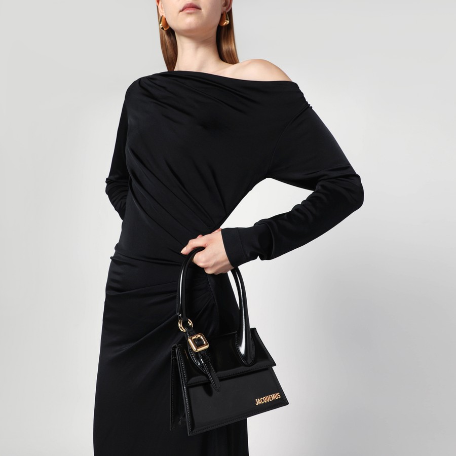 JACQUEMUS Medium black Chiquito bag with buckle JACQUEMUS Medium black Chiquito bag with buckle