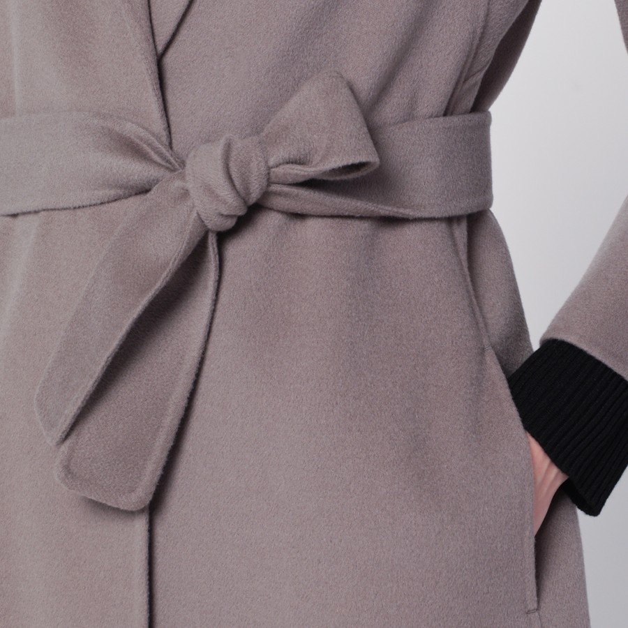 S Max Mara Grey midi coat in wool drap | TheDoubleF