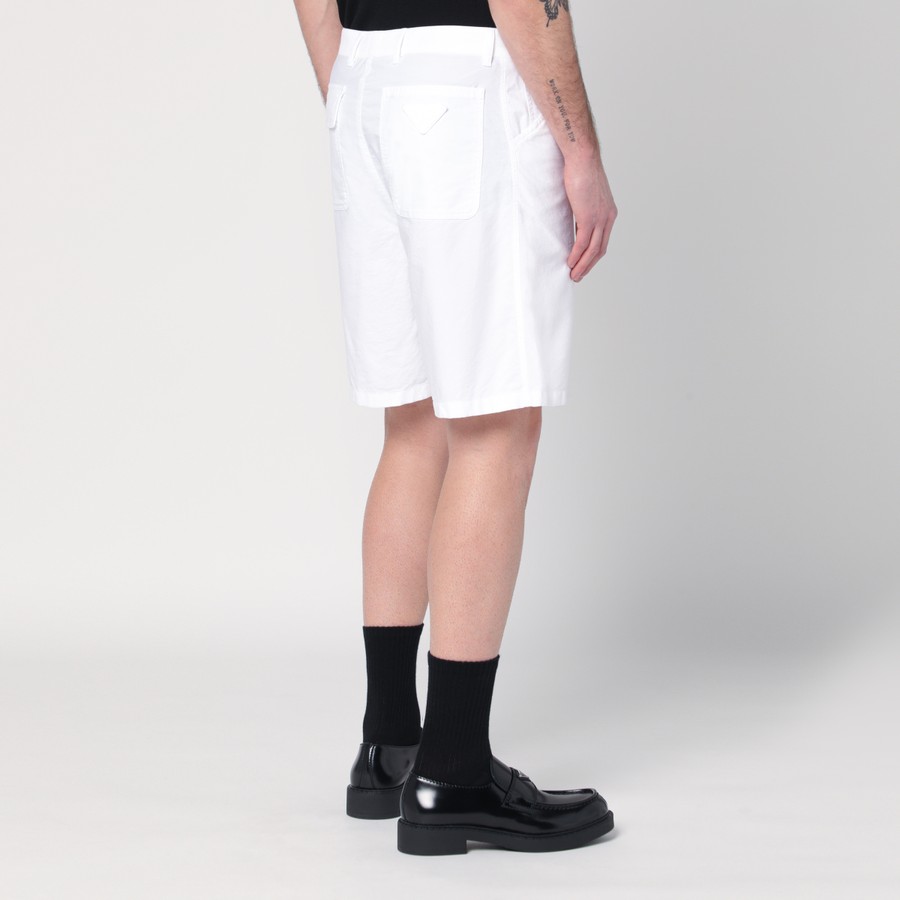 ハーフ・ショートパンツ Prada White Oxford Bermuda Shorts Prada Poplin Bermuda Shorts | White | FARFETCH JO