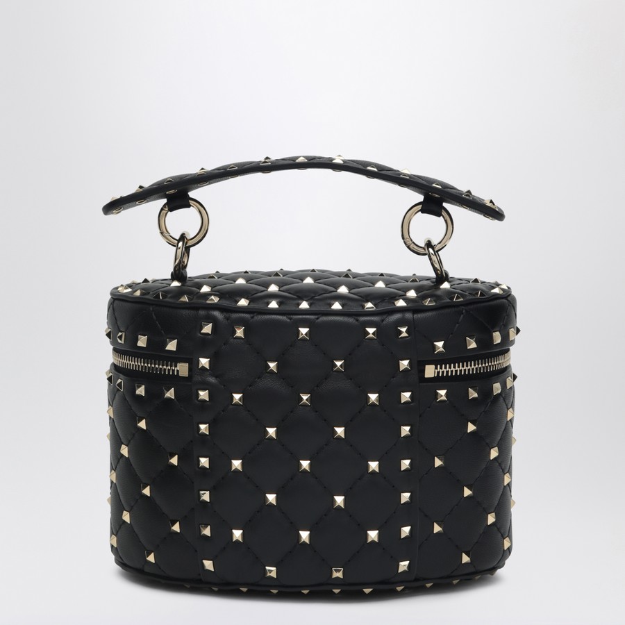 【未使用品箱付き】VALENTINO Black Rockstud　Bag 誠実】 未使用品箱付き】VALENTINO Black Rockstud Bag バッグ