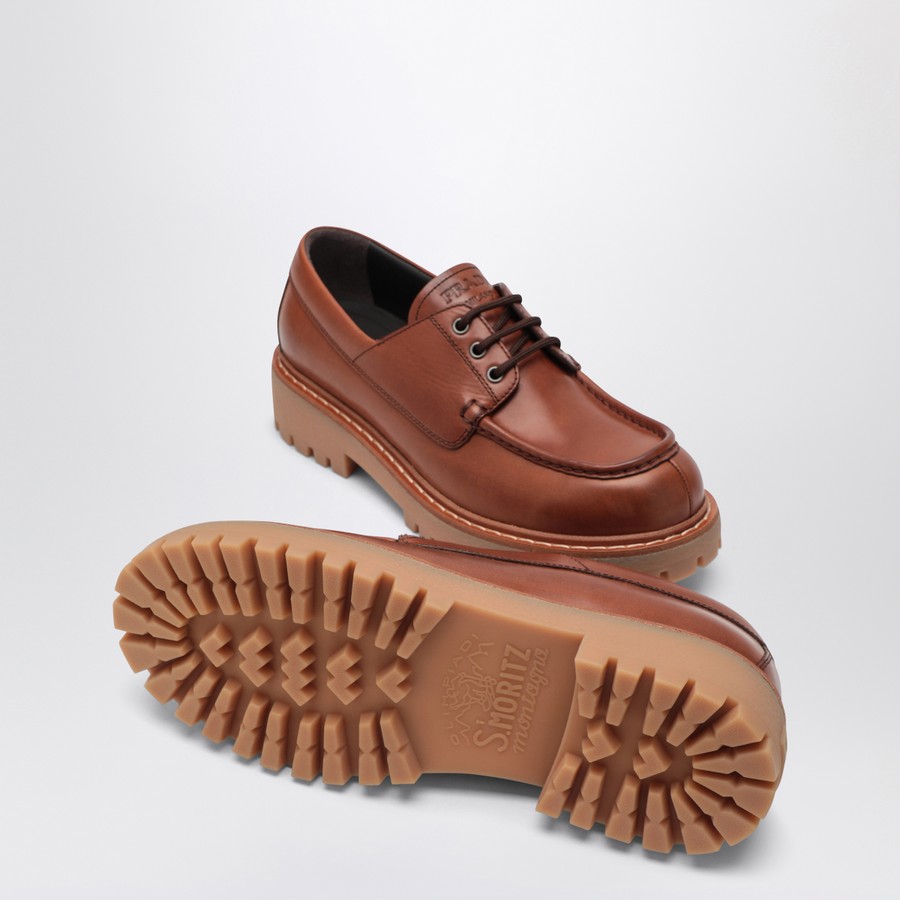 パンプス PRADA LACED MOCCASINS IN COGNAC LEATHER Prada Laced moccasins in cognac leather | TheDoubleF