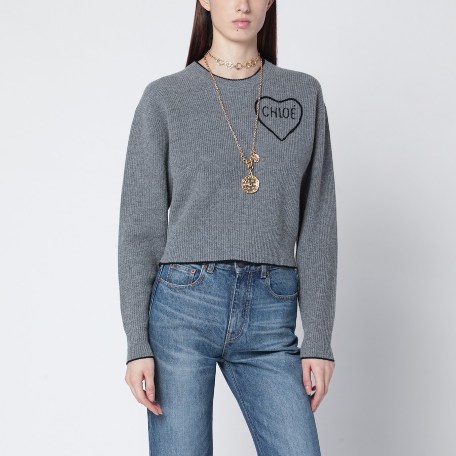 Chloé Gray wool and cashmere sweater | TheDoubleF