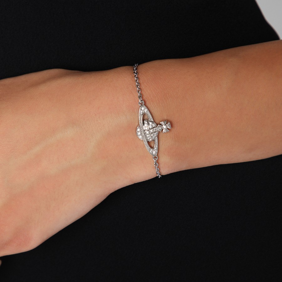 ショルダーバッグ・ポシェット VIVIENNE WESTWOOD MINI BAS RELIEF CHAIN PLATINUM BRACELET Vivienne Westwood Mini Bas Relief Chain platinum bracelet