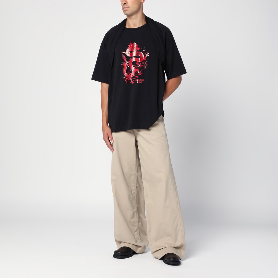 Tシャツ・カットソー Martine Rose Oversized Black T-Shirt Celebration With Print Martine Rose Oversized black T-shirt Celebration with print
