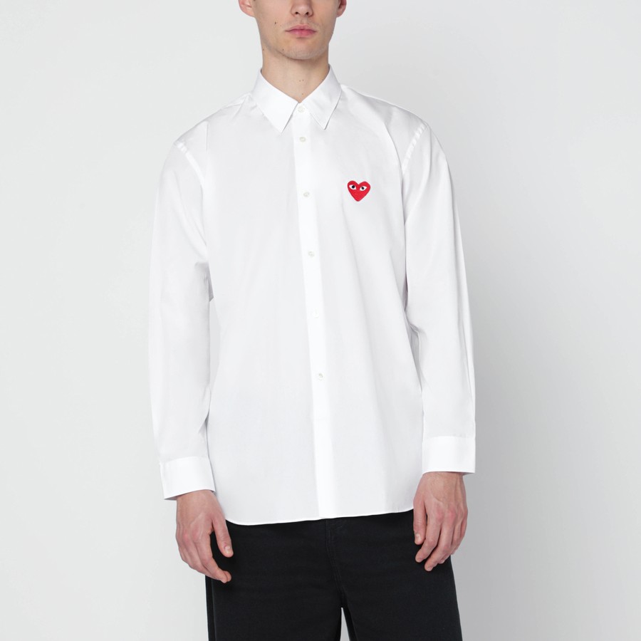 Comme des Garçons Play White cotton shirt | TheDoubleF
