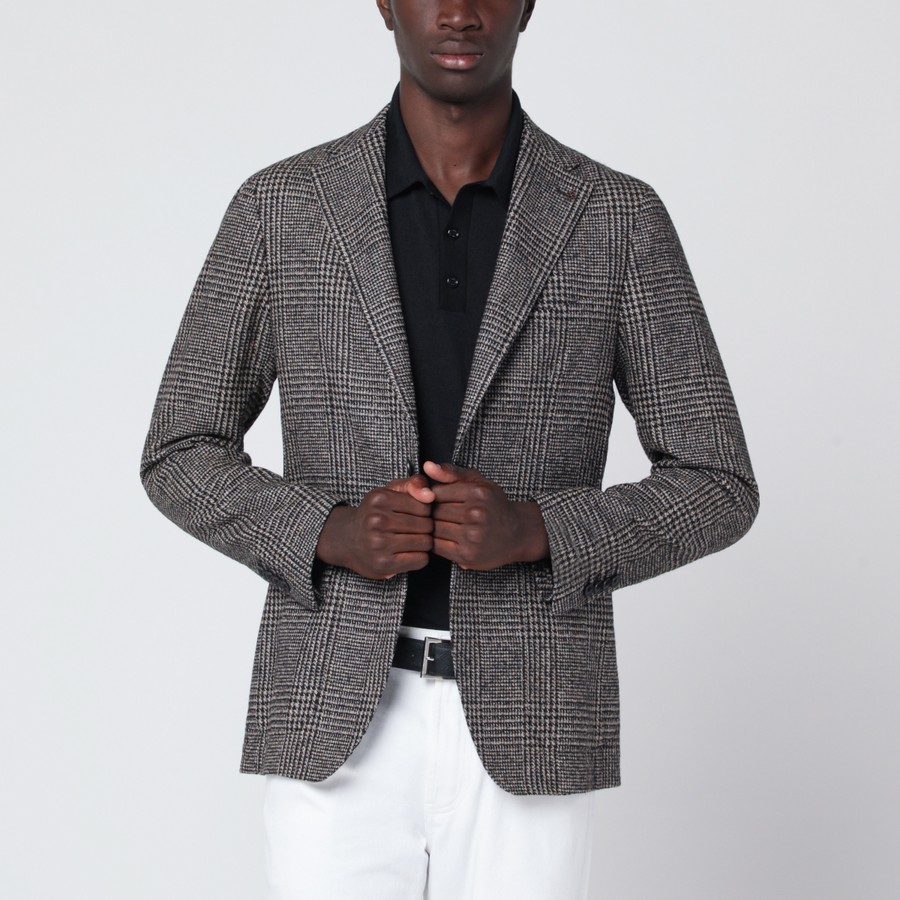 Tagliatore Brown jacket in Prince of Wales check | TheDoubleF