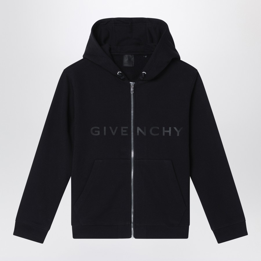 Givenchy Felpa con zip nera con logo | TheDoubleF