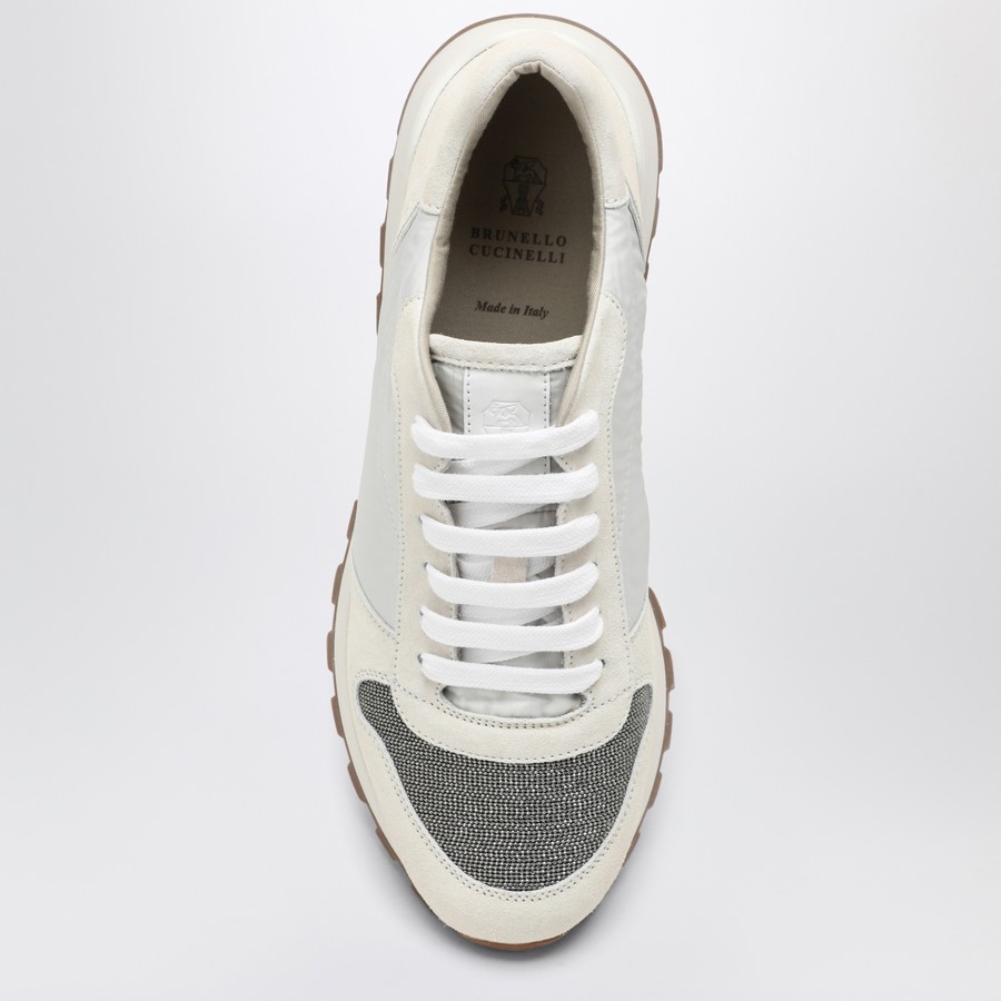 スニーカー BRUNELLO CUCINELLI WHITE NYLON AND SUEDE TRAINER Brunello Cucinelli White nylon and suede trainer | TheDoubleF