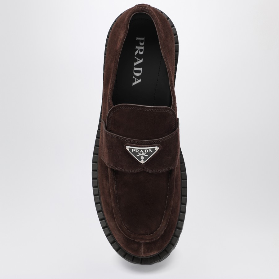 Prada Brown suede leather loafers | TheDoubleF