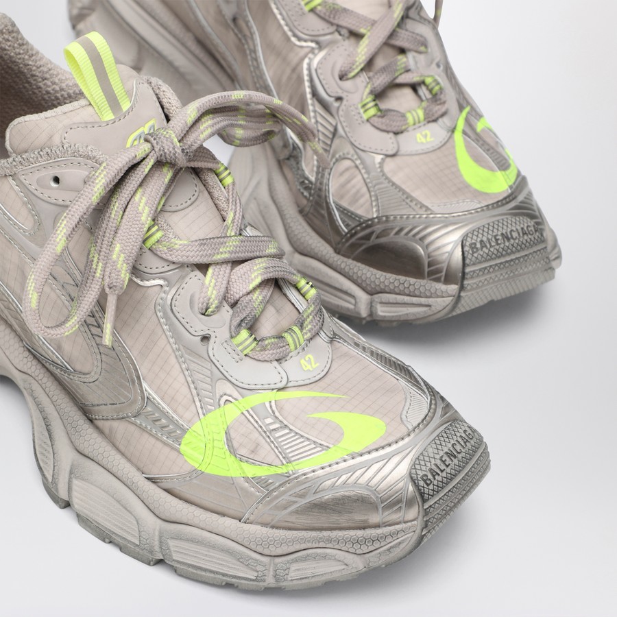 Balenciaga 3XL taupe/neon yellow sneakers in mesh and