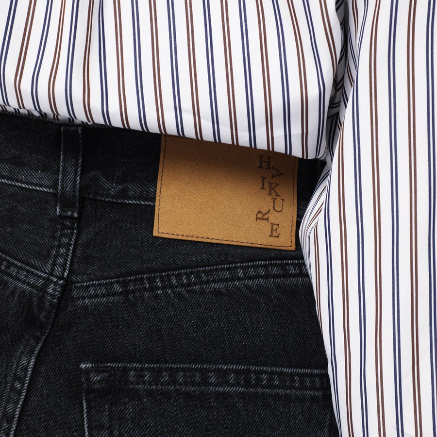 ボトムスその他 HAIKURE Wide Belle black denim bermuda HAIKURE Wide Belle black denim bermuda | TheDoubleF
