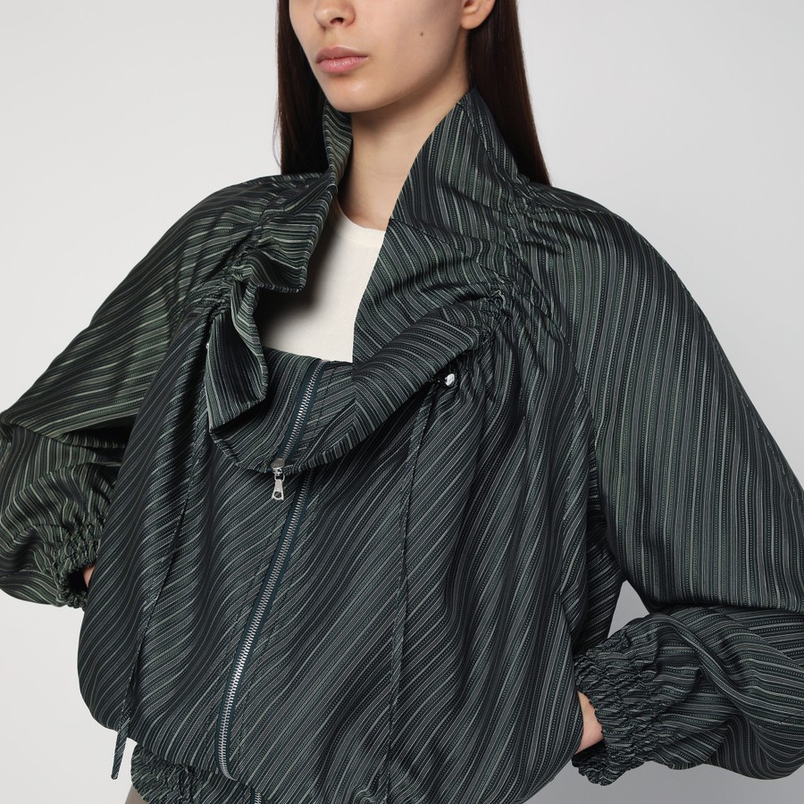 Dries Van Noten Cocoon striped zip-up jacket | TheDoubleF