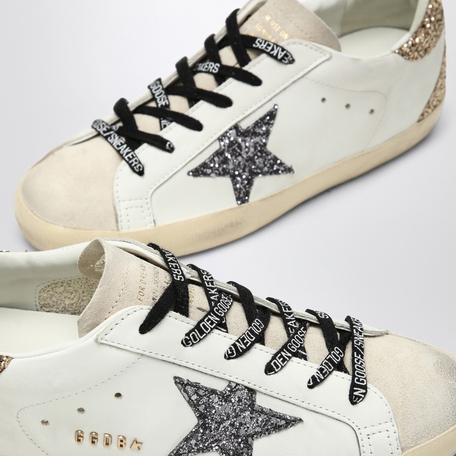Golden Goose White/silver/gold Super-Star sneaker | TheDoubleF
