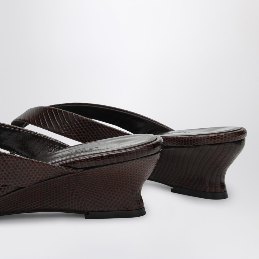 シューズ・サンダルその他 Le Monde Beryl Brown leather flip-flops LE MONDE BERYL MICRO WEDGE THONG SANDAL[UWA5-WTS-TEG]｜URBAN