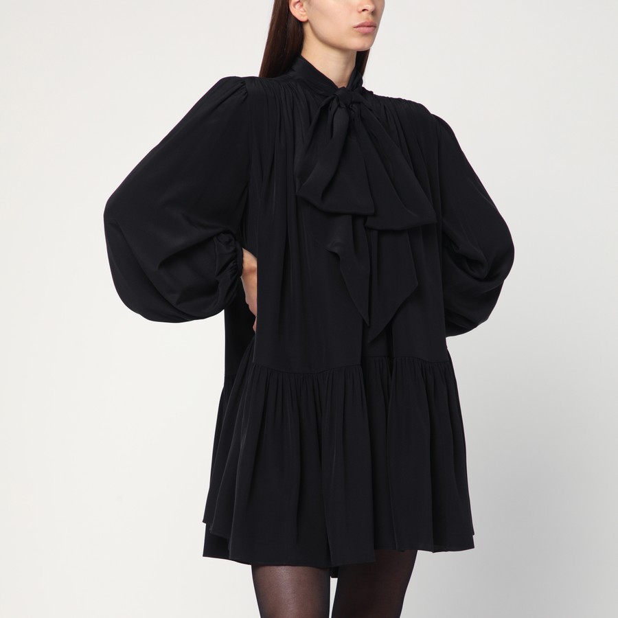 ワンピース Saint Laurent Abito Corto In Seta Abito corto in seta con pizzo in Bianco - Saint Laurent