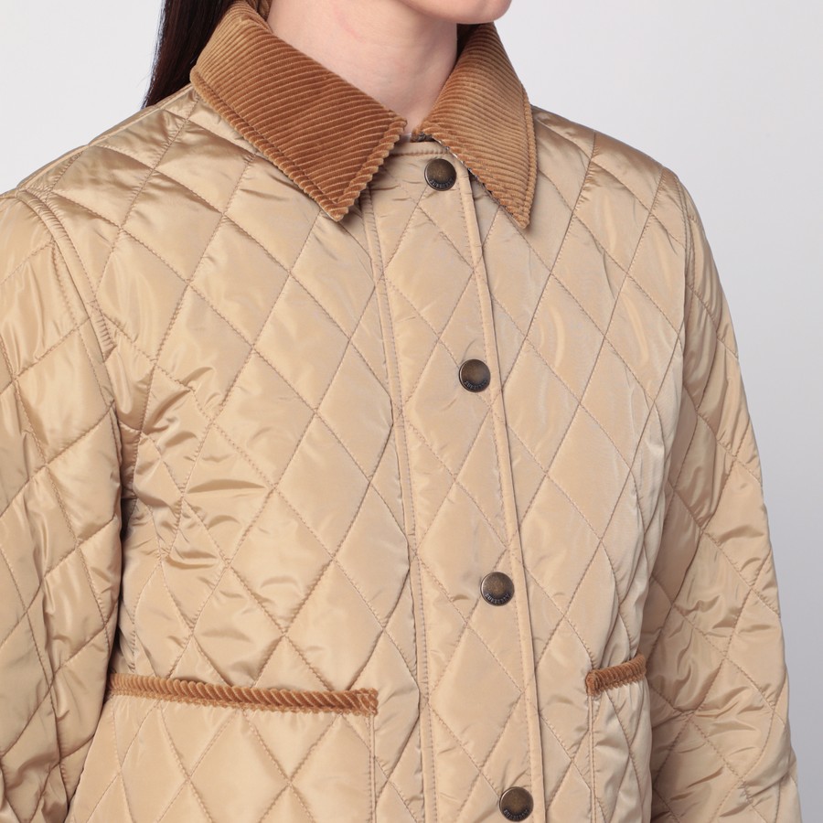 ブルゾン Burberry Cropped Beige Quilted Nylon Jacket Burberry Cropped beige quilted nylon jacket | TheDoubleF