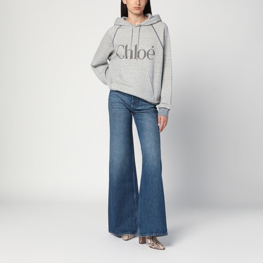 Chloé Gray hoodie with logo | TheDoubleF