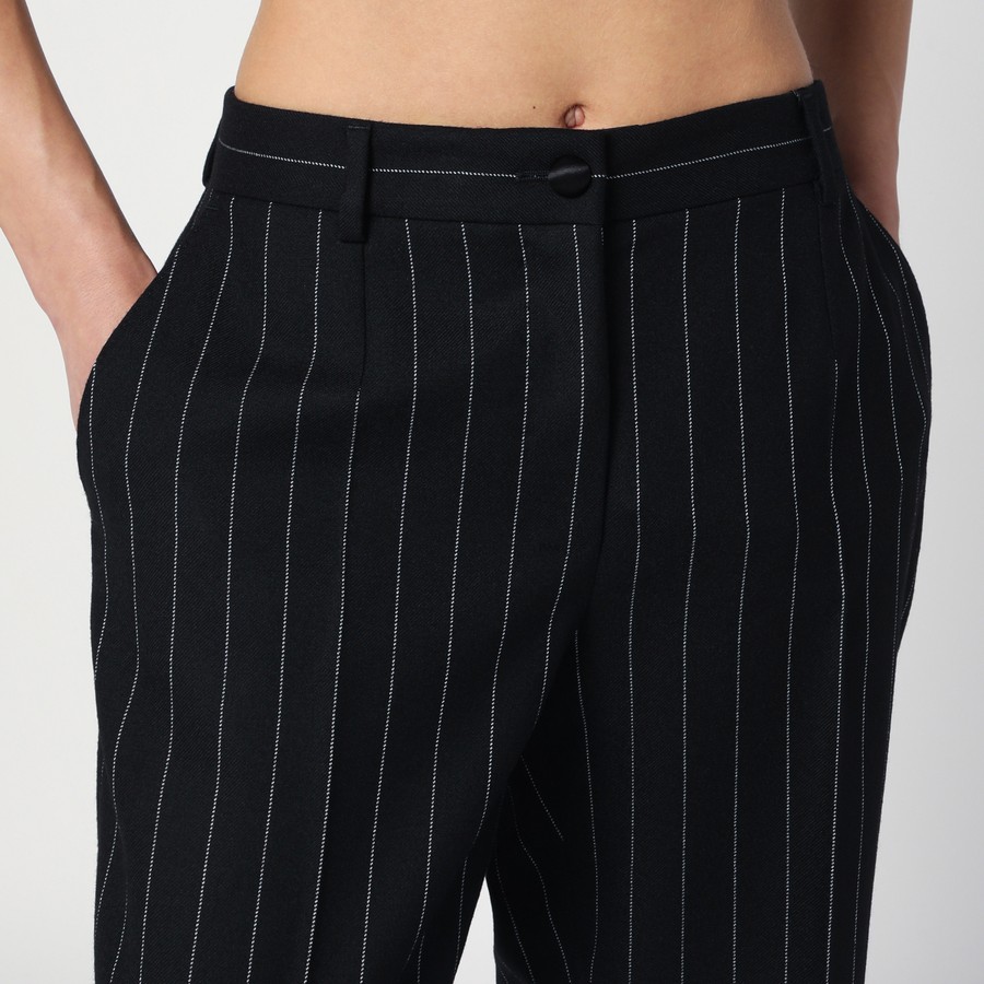 パンツ Dolce&Gabbana Wide Black Pinstriped Pants Dolce&Gabbana Wide black pinstriped pants | TheDoubleF