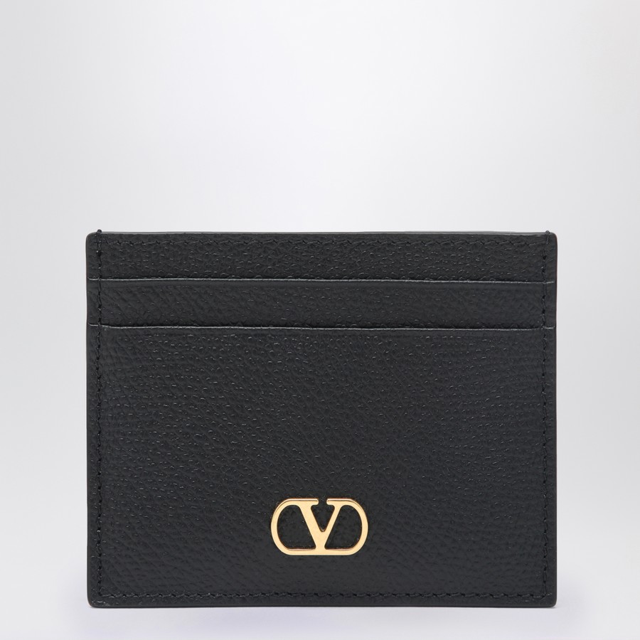 【VALENTINO】VLOGO CARD WALLET Valentino Garavani Vlogo Signature black credit card holder