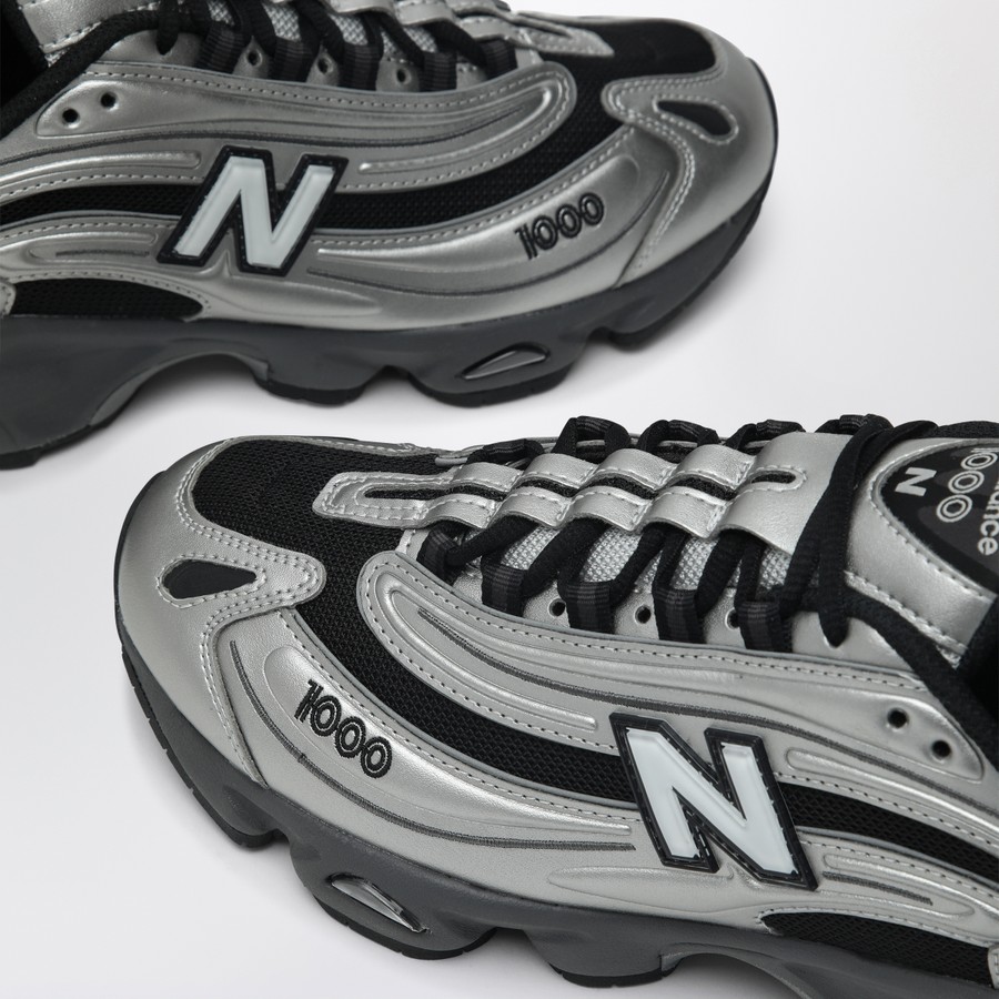 スニーカー New Balance Sneakers 1000 Sl In llic Silver Leather New Balance SNEAKERS 1000 SL IN METALLIC SILVER LEATHER