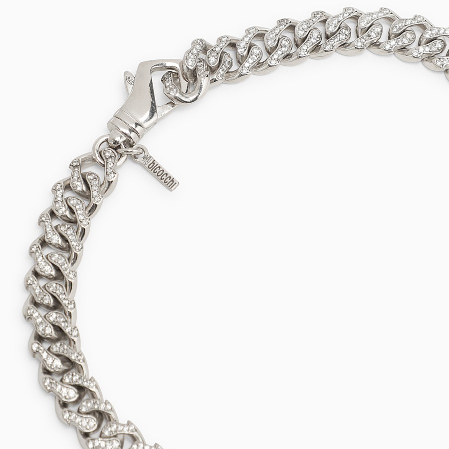 ネックレス・チョーカー Emanuele Bicocchi 925 Silver Chain Necklace With Crystals Emanuele Bicocchi 925 silver chain necklace with crystals