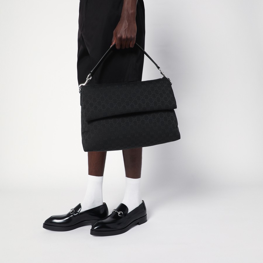 ショルダーバッグ GUCCI GG MEDIUM SHOULDER BAG WITH WEB STRAP Gucci Gg Medium Shoulder Bag With Web Strap In Gray | ModeSens
