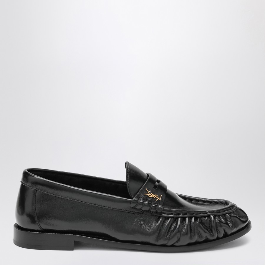 YSL 黒 ローファー 25 EE ル ローファー ソフト（イールスキン） | Saint Laurent サン