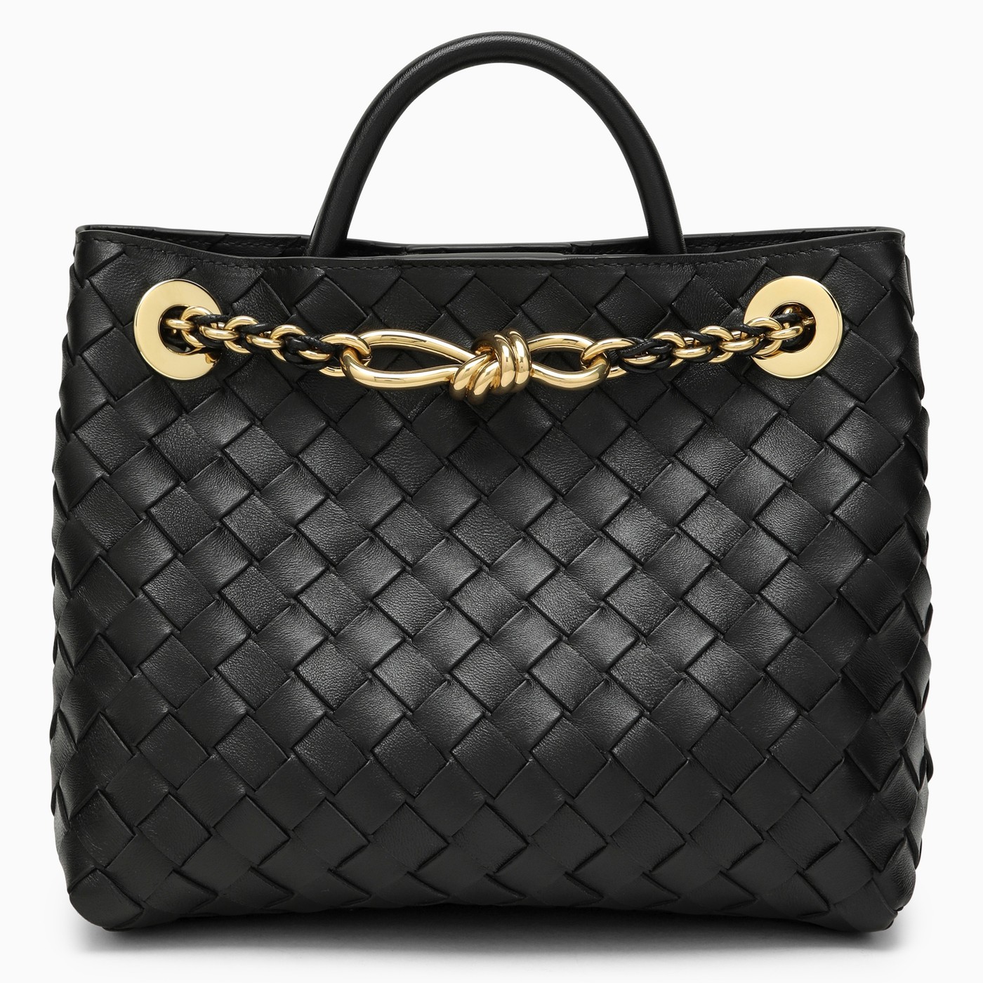 Bottega Andiamo black small bag with chain TheDoubleF