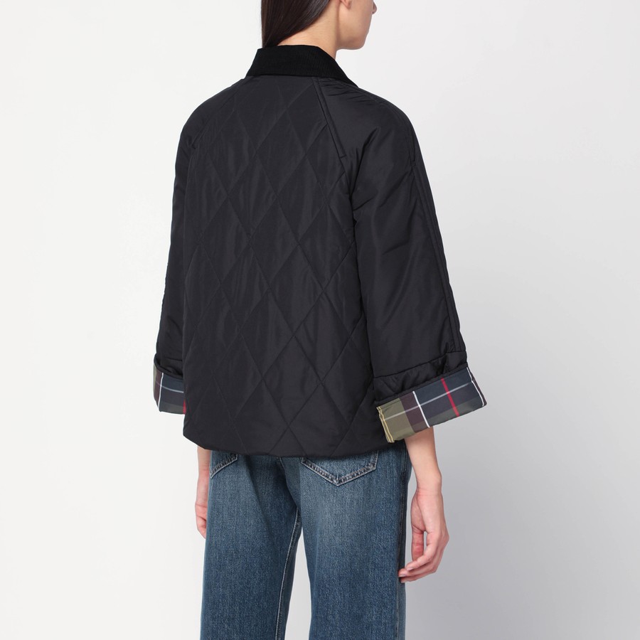 Barbour Black Martha quilted jacket TheDoubleF