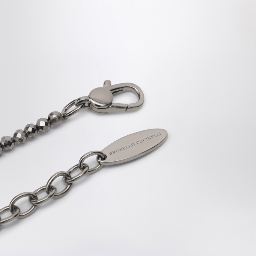 ブレスレット BRUNELLO CUCINELLI BRACELET (MBOW9LE81 CQU35) Brunello Cucinelli Hematite and Sterling Silver Bracelet