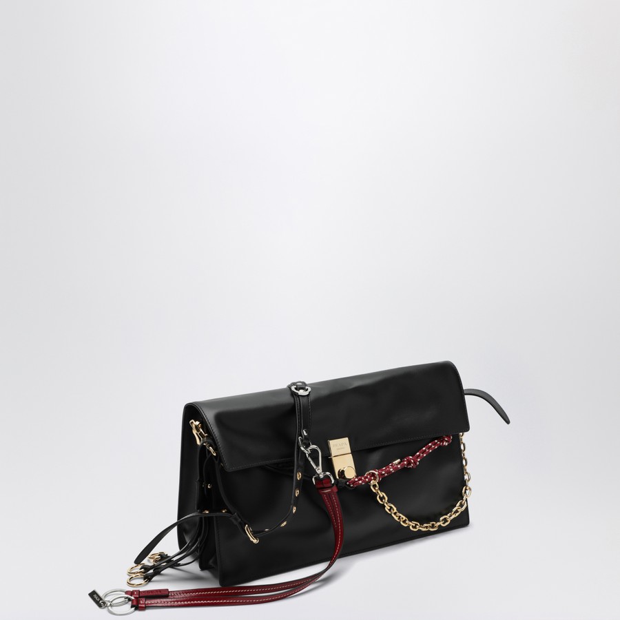 Prada Prada Soft Sound large black leather shoulder bag with